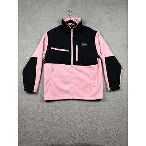 Maxam Mountain Fleece Jacket Womens XL Pink Black Full Zip Outdoor Utility Hike